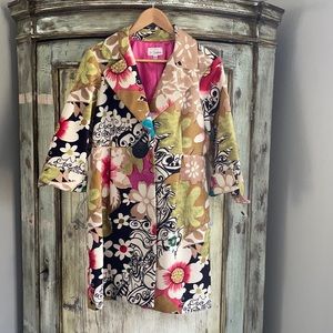 3 Sisters Boutique designer colorful coat/topper perfect for any season! XL